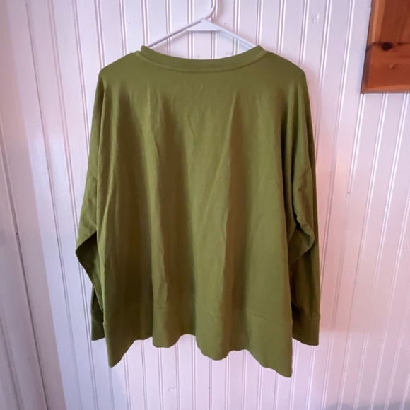 Eileen Fisher Green Organic Cotton Blend Tunic (L) - Picture 4 of 4